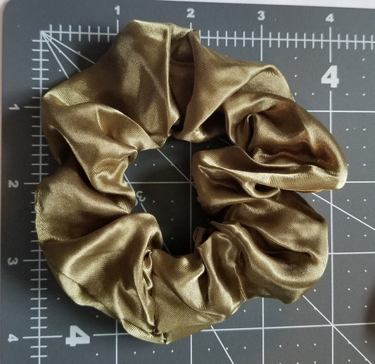 Saddle Brown Satin Scrunchie