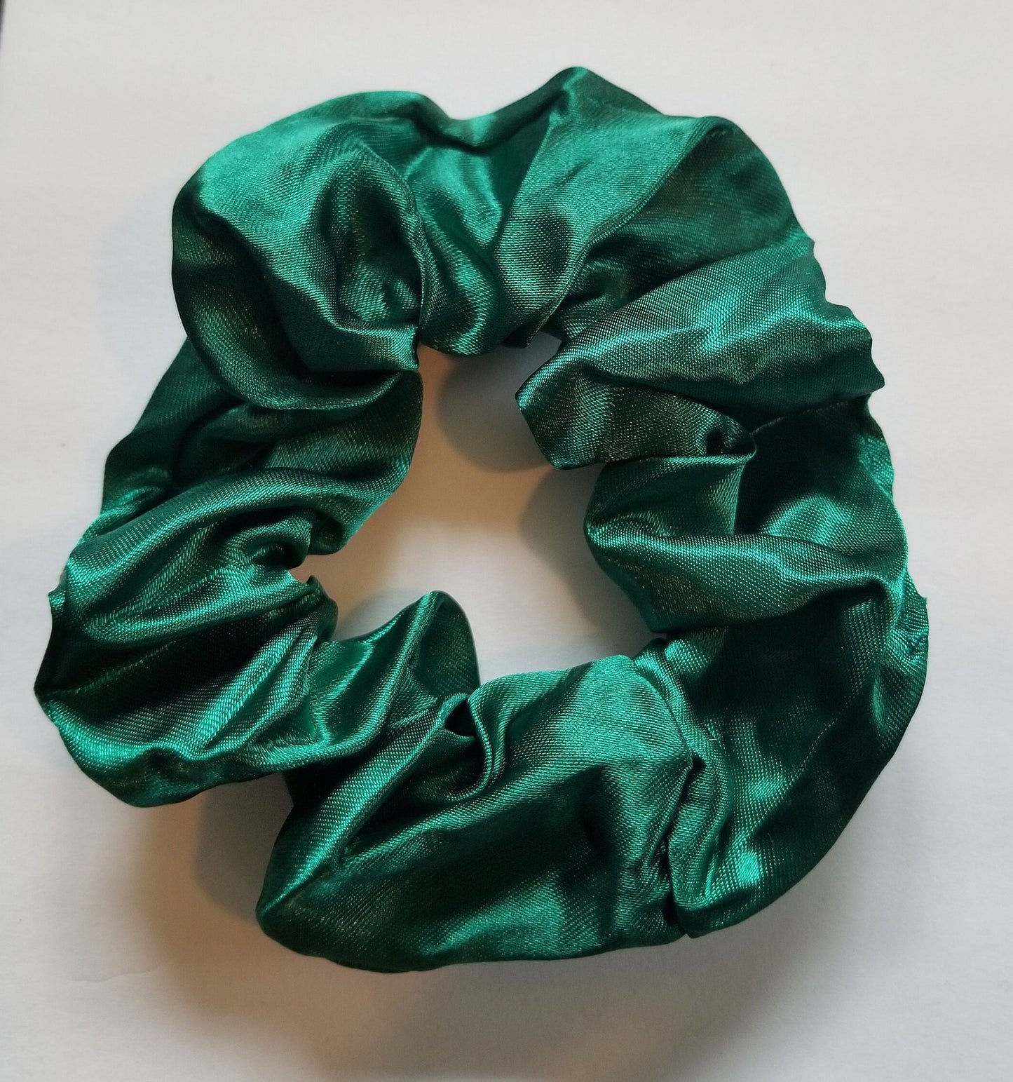 Kelly Green Satin Scrunchie