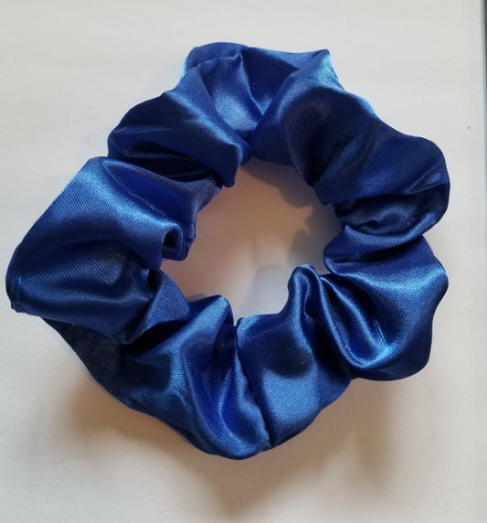 Egyptian Blue Satin Scrunchie