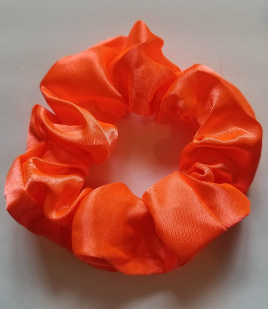 Salmon Satin Scrunchie