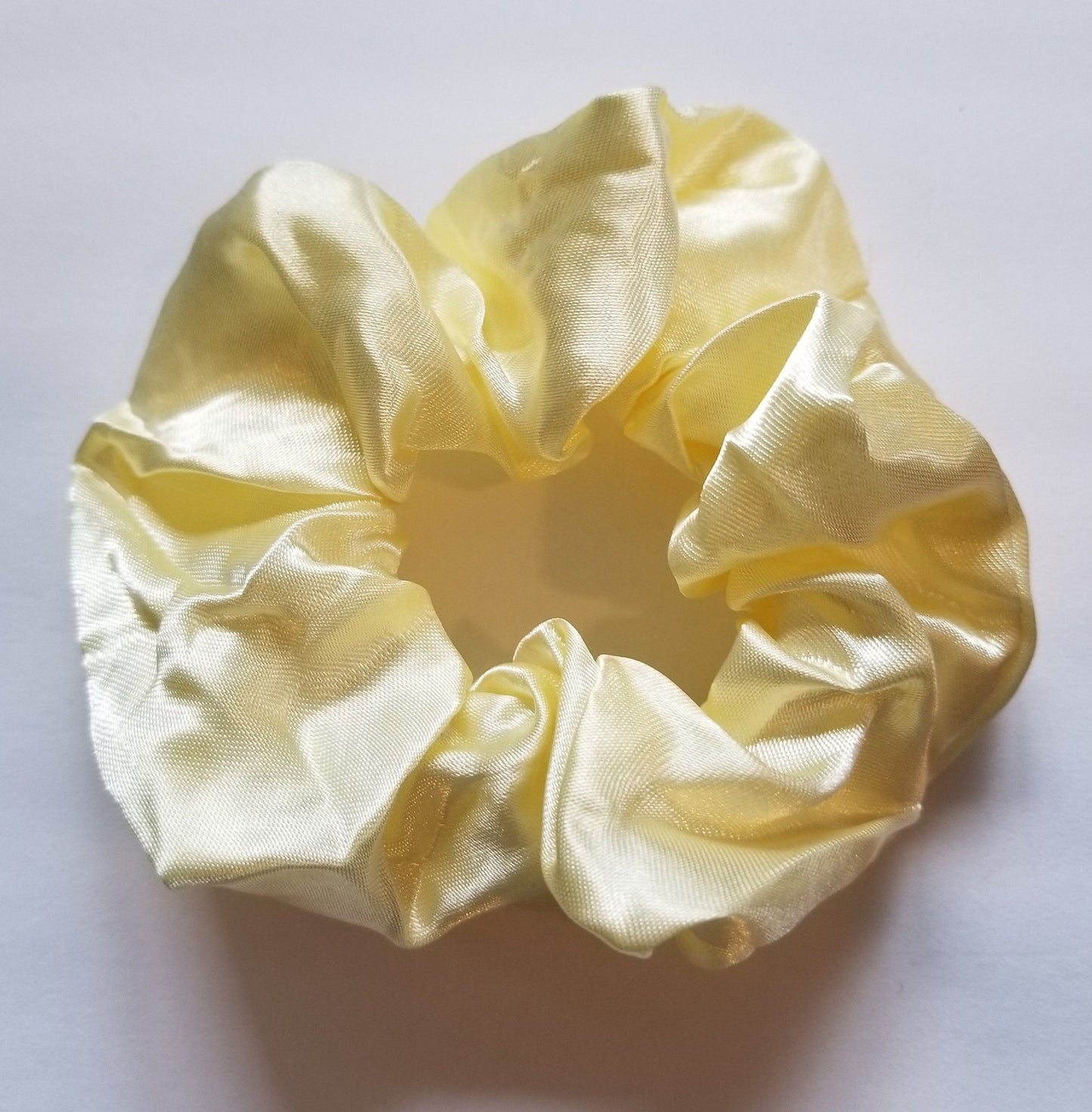 Cream Satin Scrunchie
