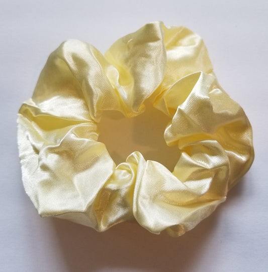 Cream Satin Scrunchie