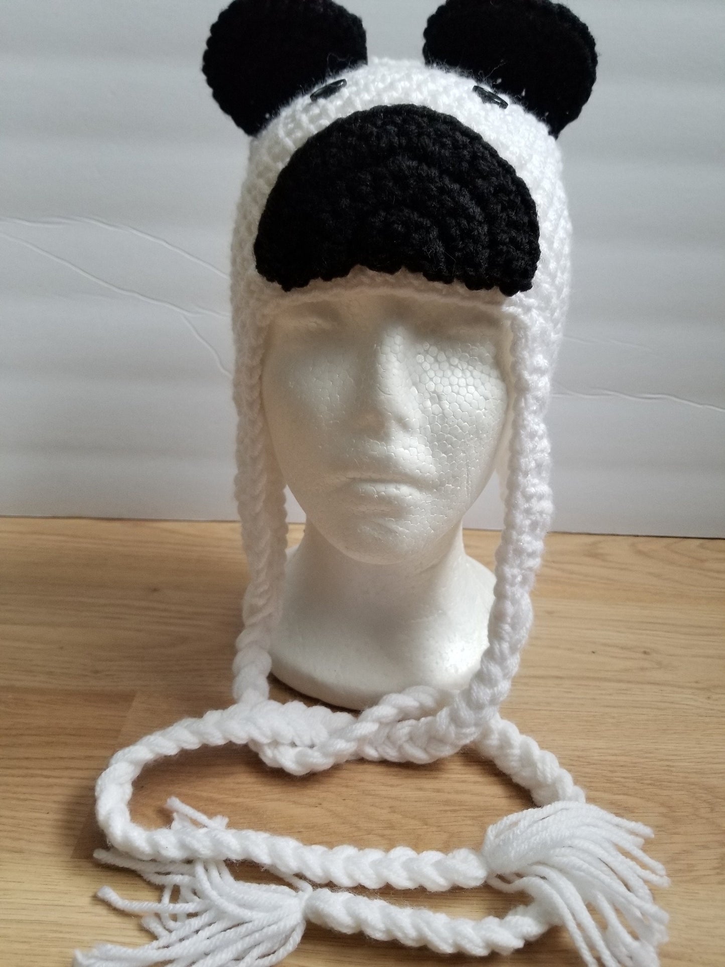 Panda Bear Crotched Hat