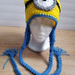 Yellow Alien Crotched Hat with Tentacles