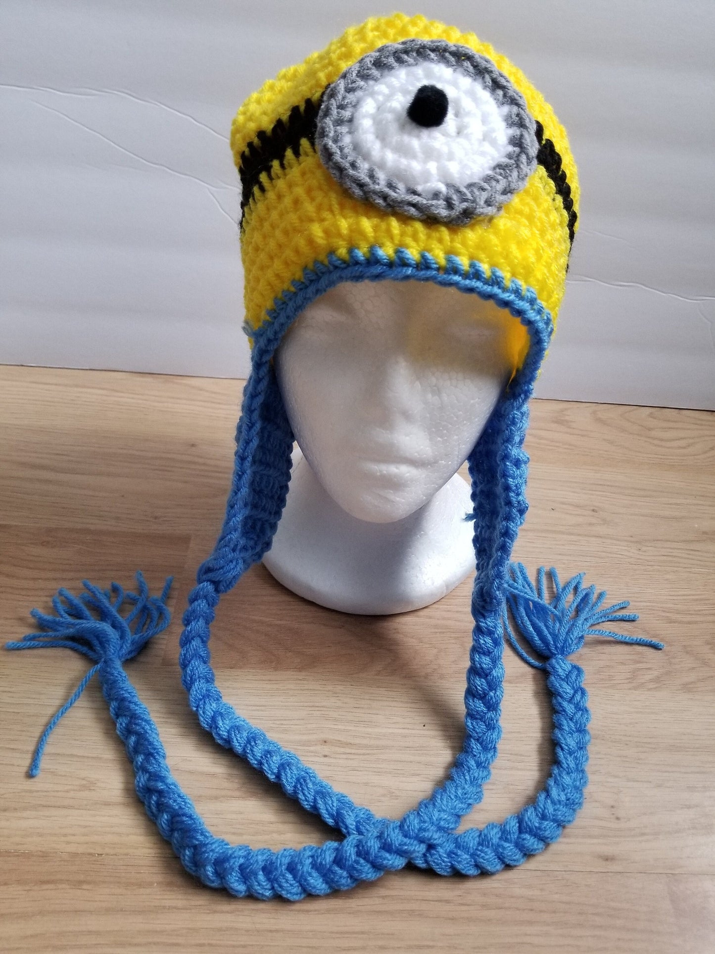 Yellow Alien Crotched Hat with Tentacles