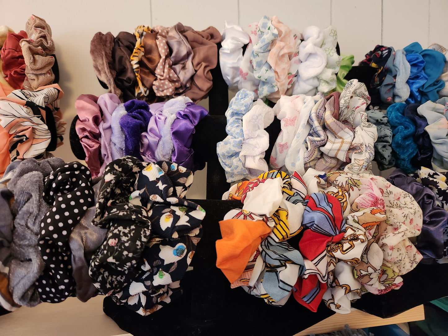 120 Handmade scrunchies for the hair tie accessories for her accessories gift for her pony tail holder for hair scrunchie