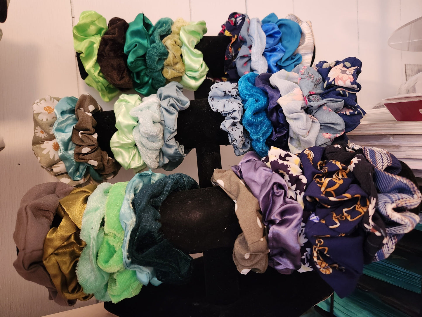 120 Handmade scrunchies for the hair tie accessories for her accessories gift for her pony tail holder for hair scrunchie