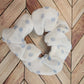 Handmade scrunchies for the hair tie accessories for her bridal gift for her pony tail holder for hair plaid pony tail holder white polka