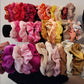 120 Handmade scrunchies for the hair tie accessories for her accessories gift for her pony tail holder for hair scrunchie