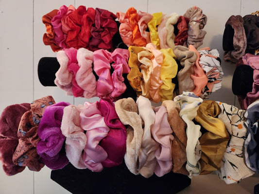 120 Handmade scrunchies for the hair tie accessories for her accessories gift for her pony tail holder for hair scrunchie